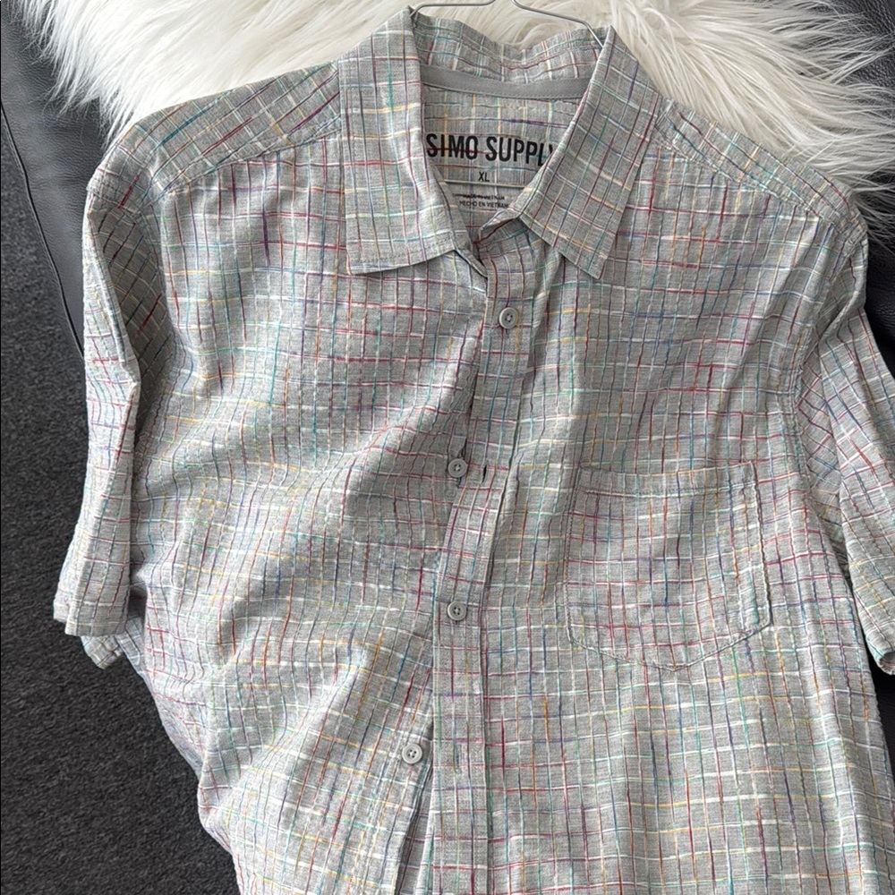 Mossimo Supply Co Gray Casual Button Down Shirt